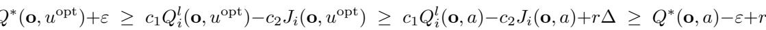 Equation showing that the optimal control can be arbitrarily close to a desired trajectory.