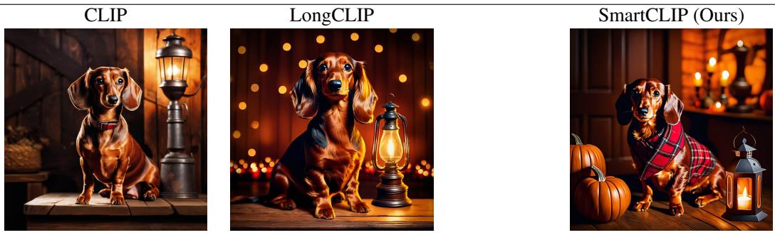 Figure 8. Long text-to-image generation comparisons.