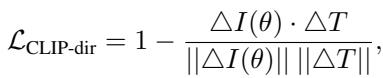 Equation for Directional CLIP Loss.