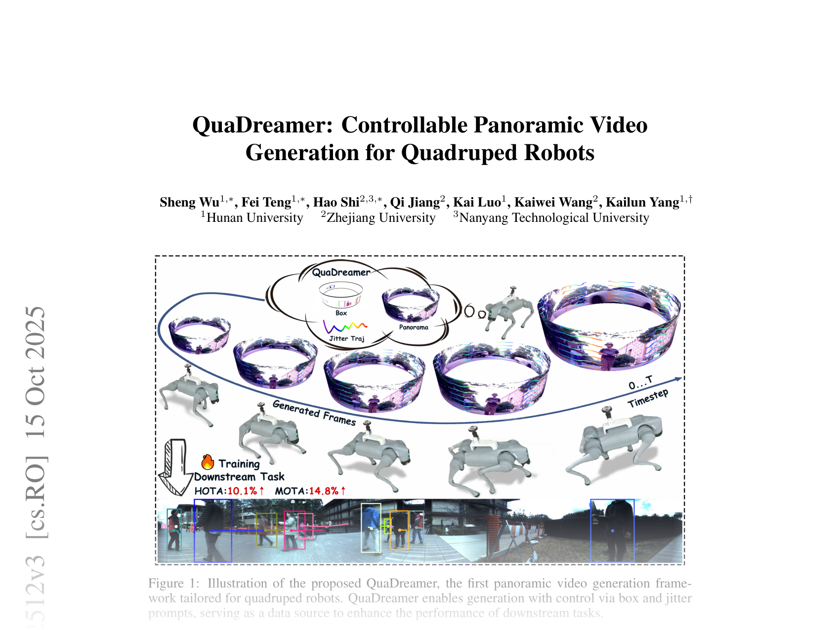[QuaDreamer: Controllable Panoramic Video Generation for Quadruped Robots 🔗](https://arxiv.org/abs/2508.02512)