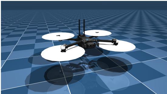 Figure 8: Drone model with a rope-attached payload.