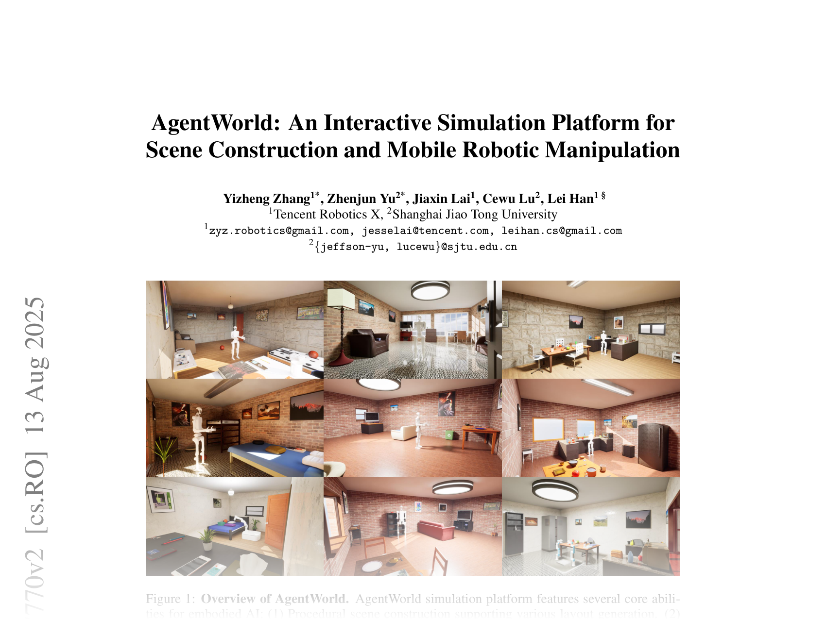 [AgentWorld: An Interactive Simulation Platform for Scene Construction and Mobile Robotic Manipulation 🔗](https://arxiv.org/abs/2508.07770)