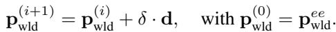 Equation 5: Iterative ray marching logic.