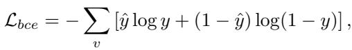 Equation for BCE loss