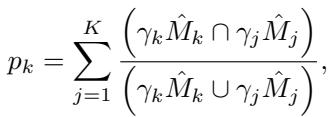 Equation for Confidence-Weighted IoU