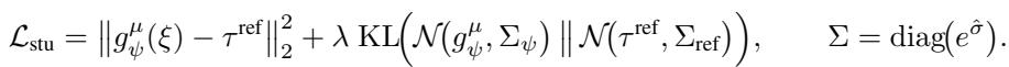 Loss function for the student consistency model.
