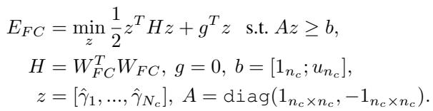 Quadratic Program Formulation