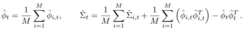 Equation for uncertainty estimation using ensemble covariance.