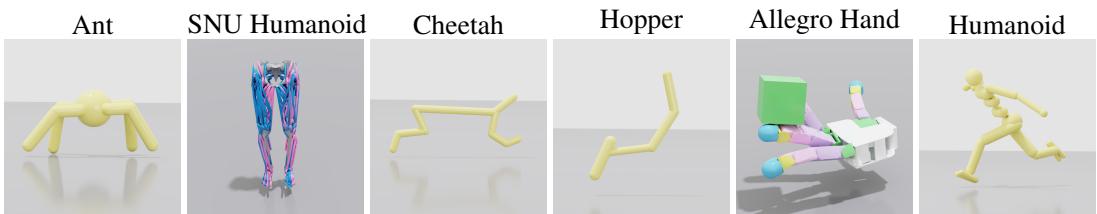 Figure 2: Visualizations of Environments Trained with DMO.