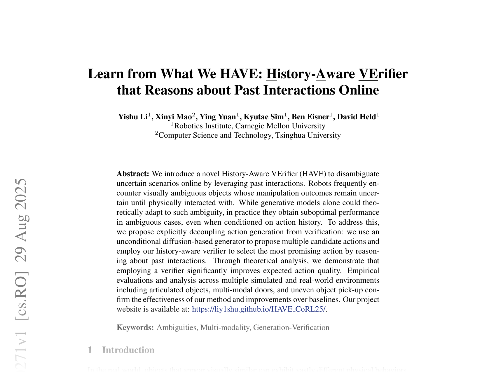 [Learn from What We HAVE: History-Aware VErifier that Reasons about Past Interactions Online 🔗](https://arxiv.org/abs/2509.00271)