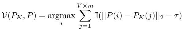 Equation for the multi-view voting mechanism to select the best keypoint.