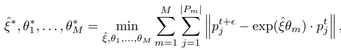 The final optimization objective. It minimizes the difference between the observed point positions and the positions predicted by the estimated articulation model (twist and angle).