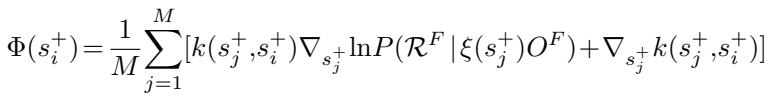 Stein Update Equation for State Samples.