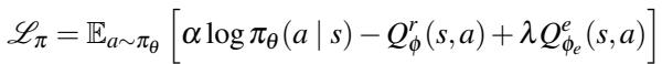Equation 4: The standard linear combination of task and energy objectives.