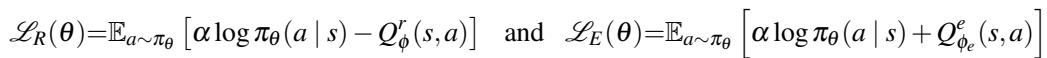 Equation 5: Definition of Reward Loss and Energy Loss.