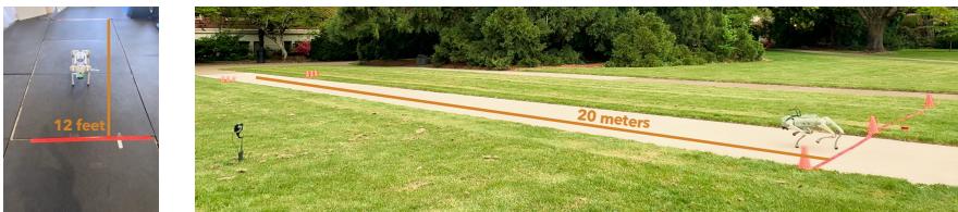 Figure 6: Real world setup with Unitree Go2.