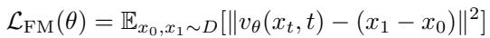Flow Matching Loss Equation