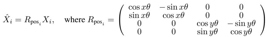 Equation for Position Rotation