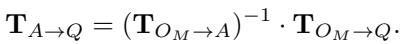 Equation for calculating the relative transformation between anchor and query images.