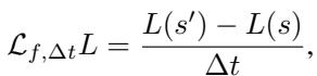 The finite difference approximation of the Lie derivative.