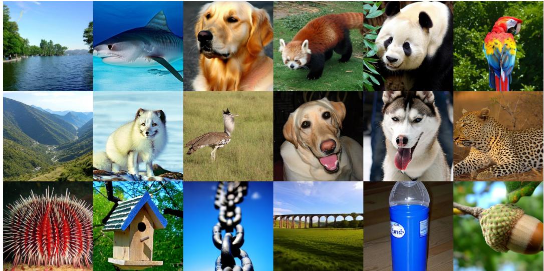 Sample continuous-token images from Lightning-DiT + ATOKEN.