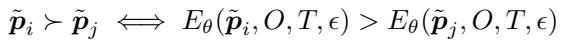 Equation 7: Pre-ranking condition