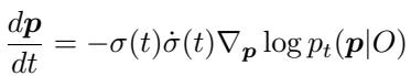 Equation 8: Probability Flow ODE for refinement