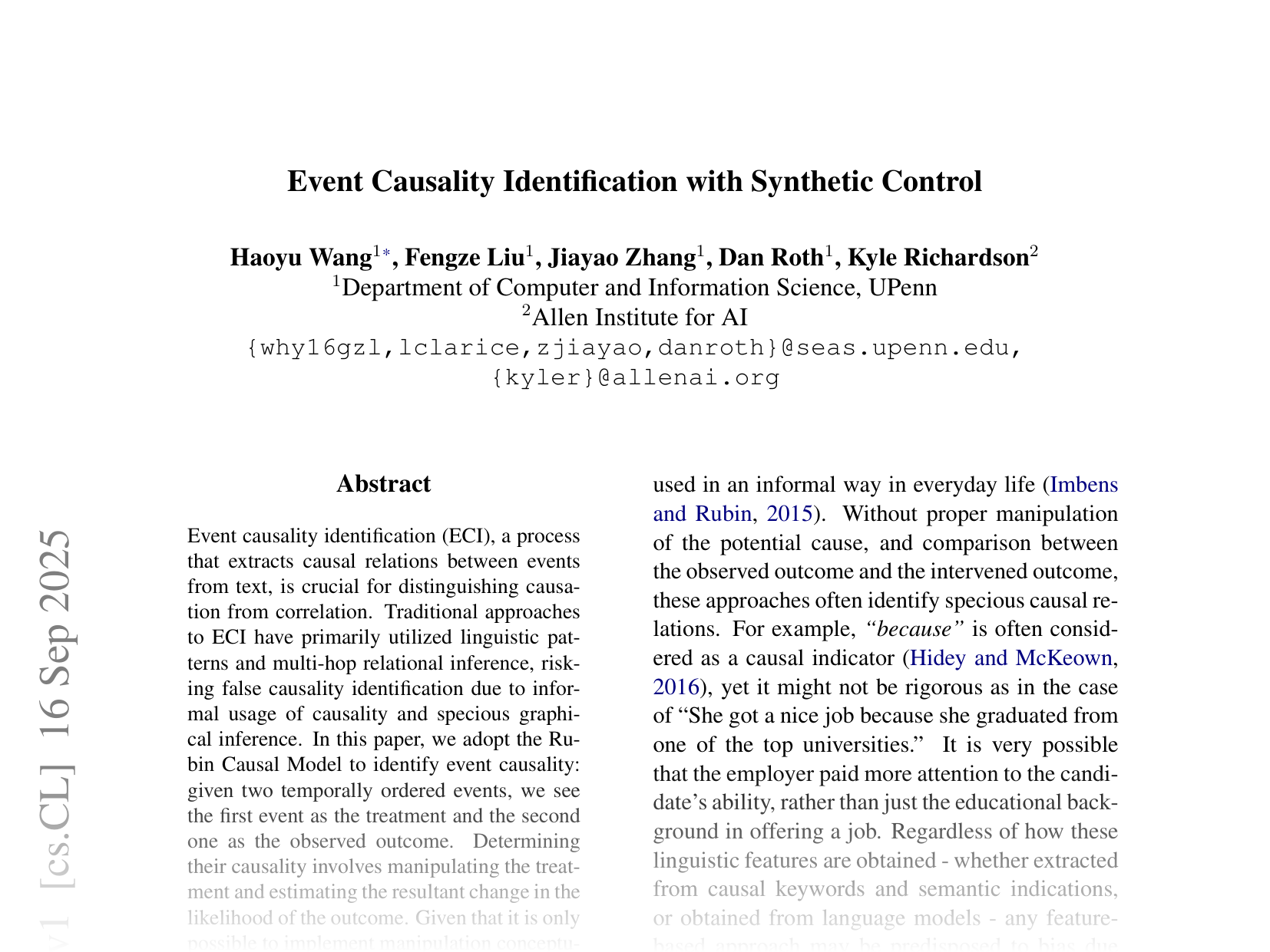 [Event Causality Identification with Synthetic Control 🔗](https://arxiv.org/abs/2509.18156)