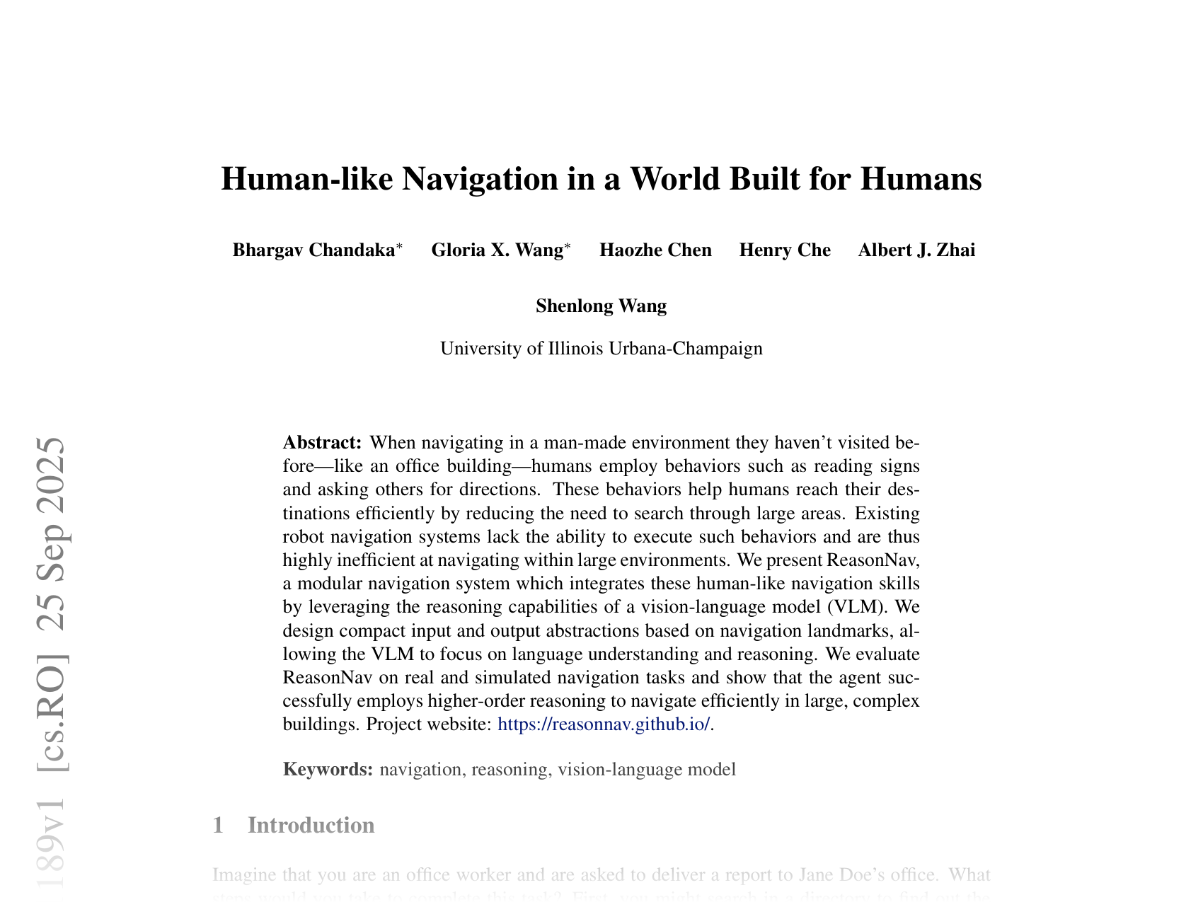 [Human-like Navigation in a World Built for Humans 🔗](https://arxiv.org/abs/2509.21189)