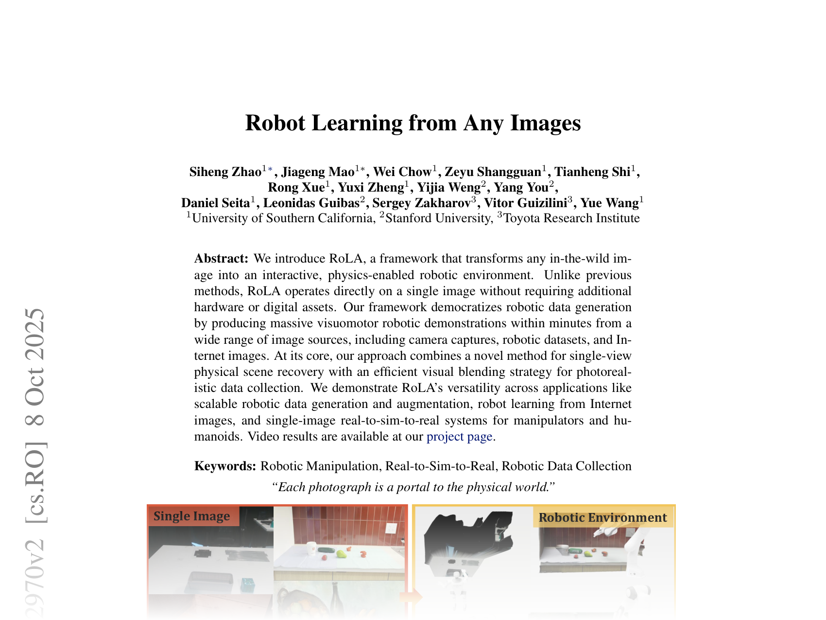 [Robot Learning from Any Images 🔗](https://arxiv.org/abs/2509.22970)