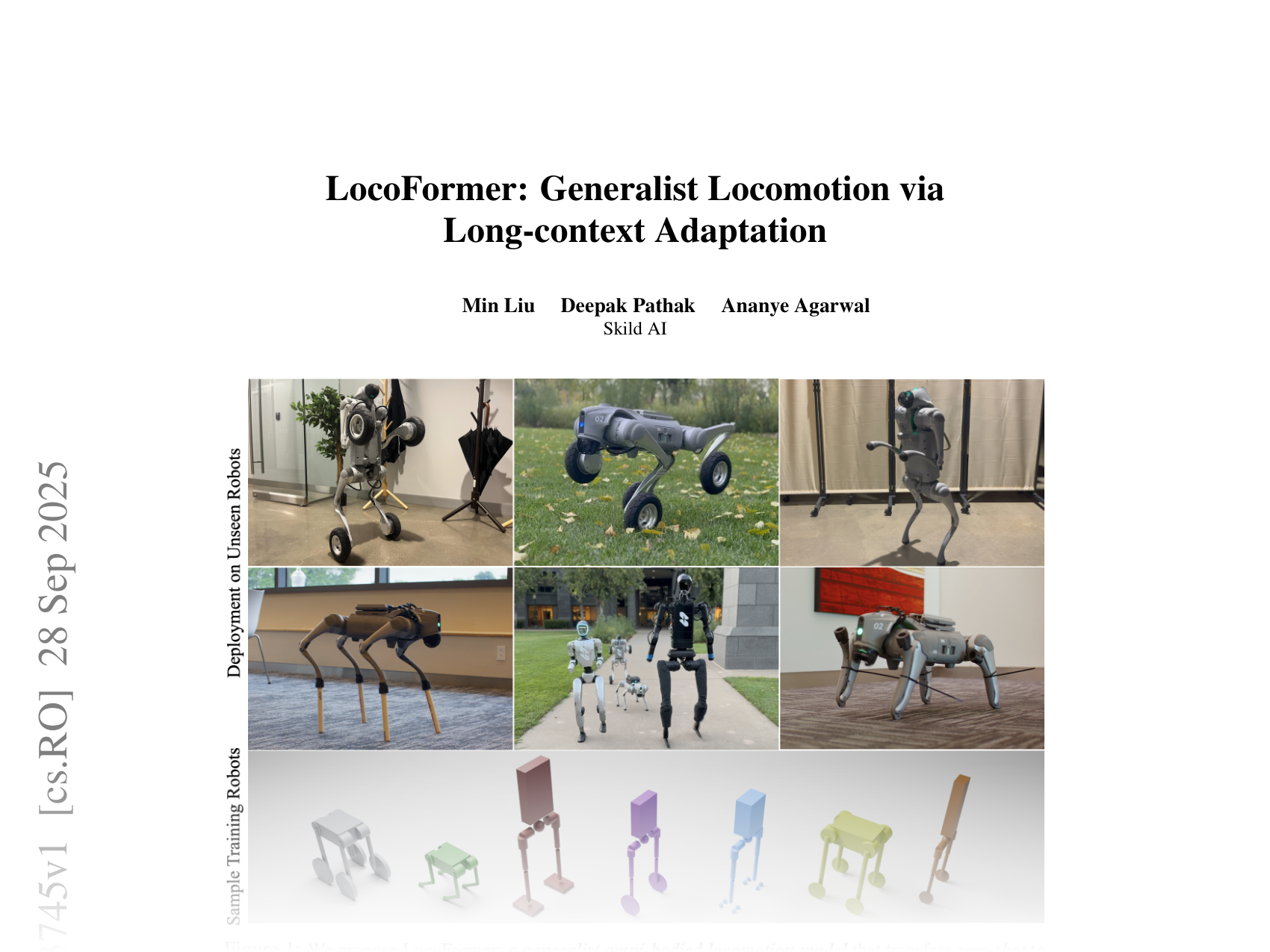 [LocoFormer: Generalist Locomotion via Long-context Adaptation 🔗](https://arxiv.org/abs/2509.23745)