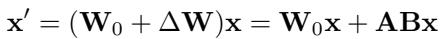 标准 LoRA 更新机制。