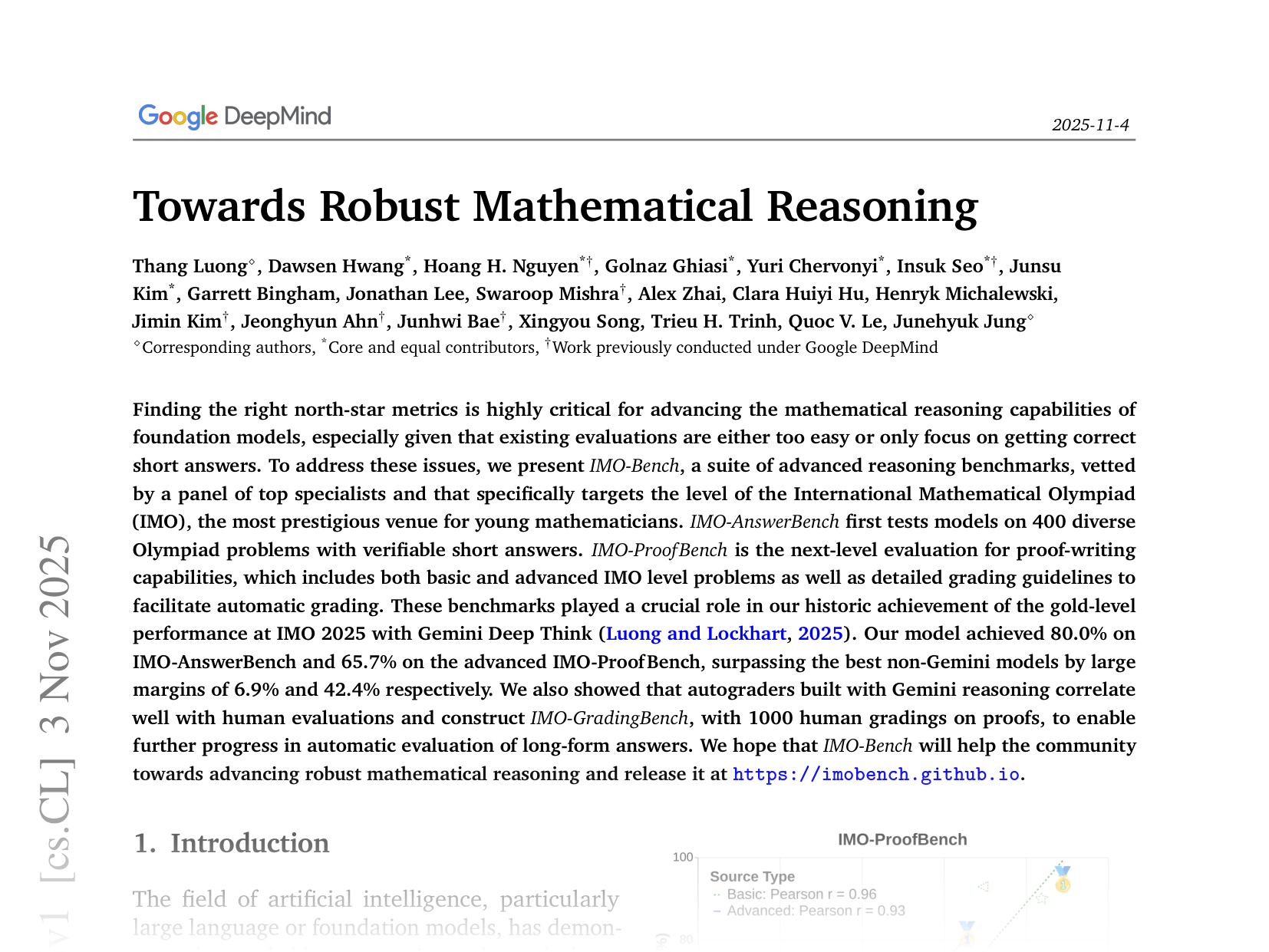 [Towards Robust Mathematical Reasoning 🔗](https://arxiv.org/abs/2511.01846)