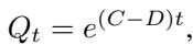 Equation for the transition matrix based on similarity and degree matrices.