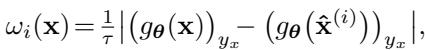 Weighting function for simplices.
