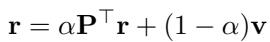 Equation for PageRank calculation