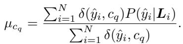 Equation for average confidence threshold.
