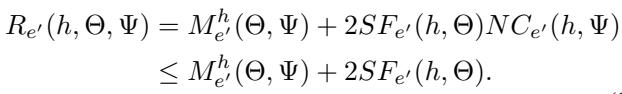 Equation defining the upper bound of PNS risk.