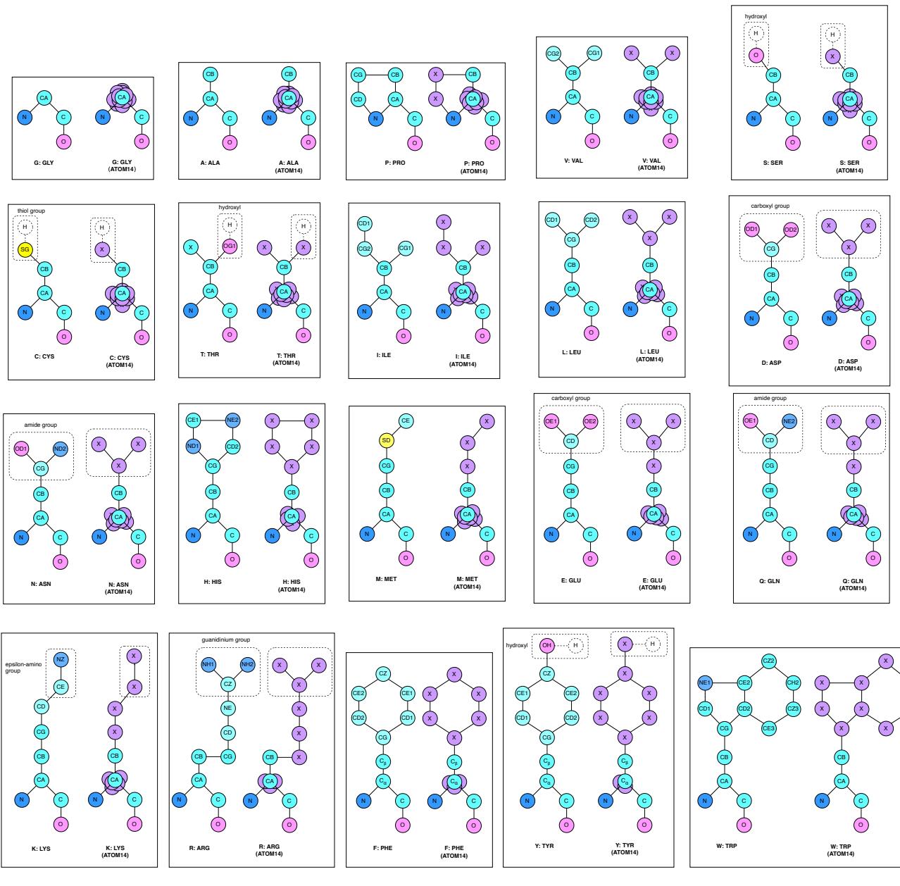 Figure 3. atom14 encoding schemes.