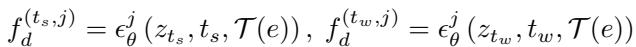 Equation for extracting diffusion features at strong and weak noise levels.