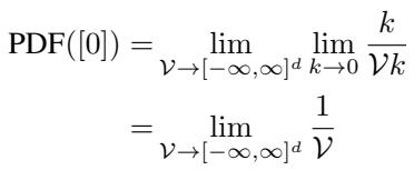 Derivation of the Zero Vector PDF limit