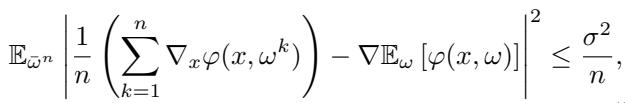 Standard convergence rate for smooth gradients, proportional to 1/n.