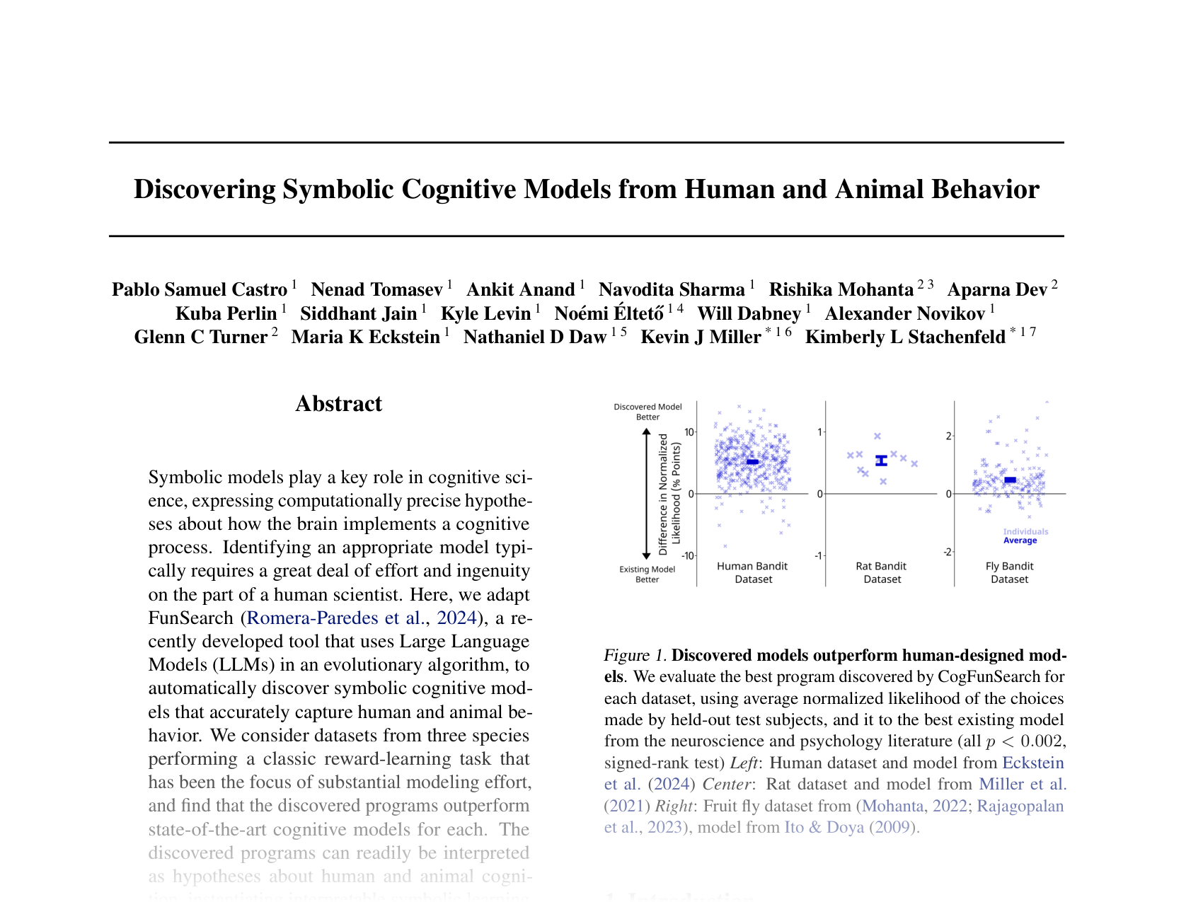 [Discovering Symbolic Cognitive Models from Human and Animal Behavior 🔗](https://openreview.net/pdf?id=dhRXGWJ027)