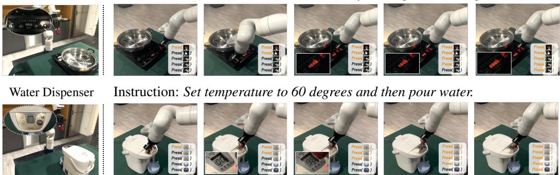 我们的系统操作电磁炉和饮水机的快照。