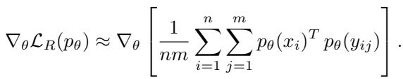 Gradient approximation via Monte Carlo sampling.