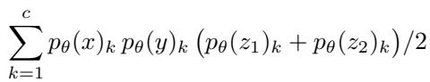 Loss function modified for triangle triplets.