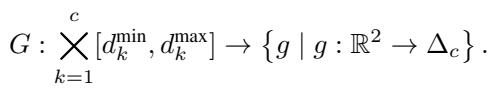 Definition of the coloring operator with distances as inputs.