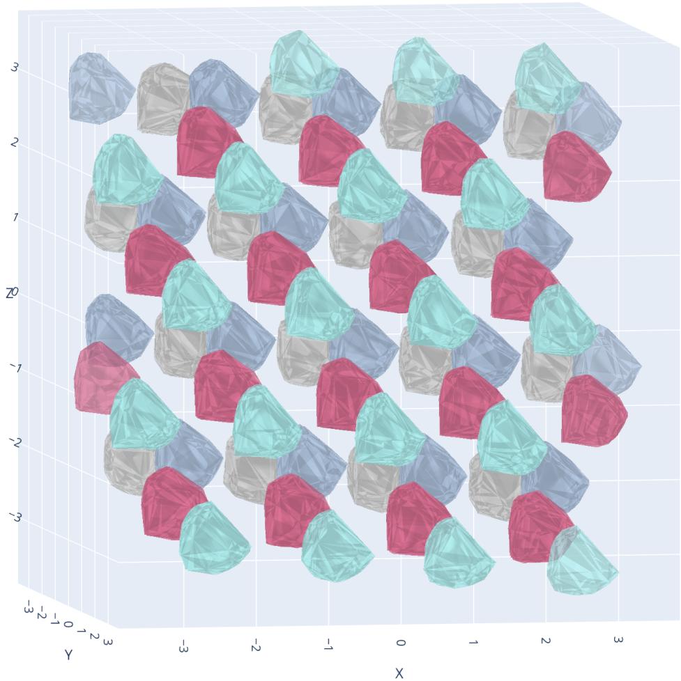 3D coloring visualization showing gemstone structures.