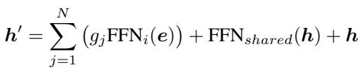 Equation for MoLE layer computation.