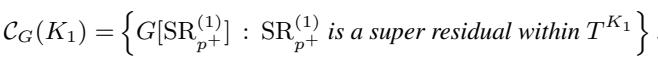 Theorem stating the set of components corresponds to graphs induced by Super Residuals.